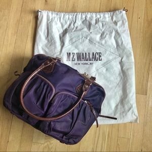 MZ Wallace Gramercy Satchel in Deep Purple Nylon